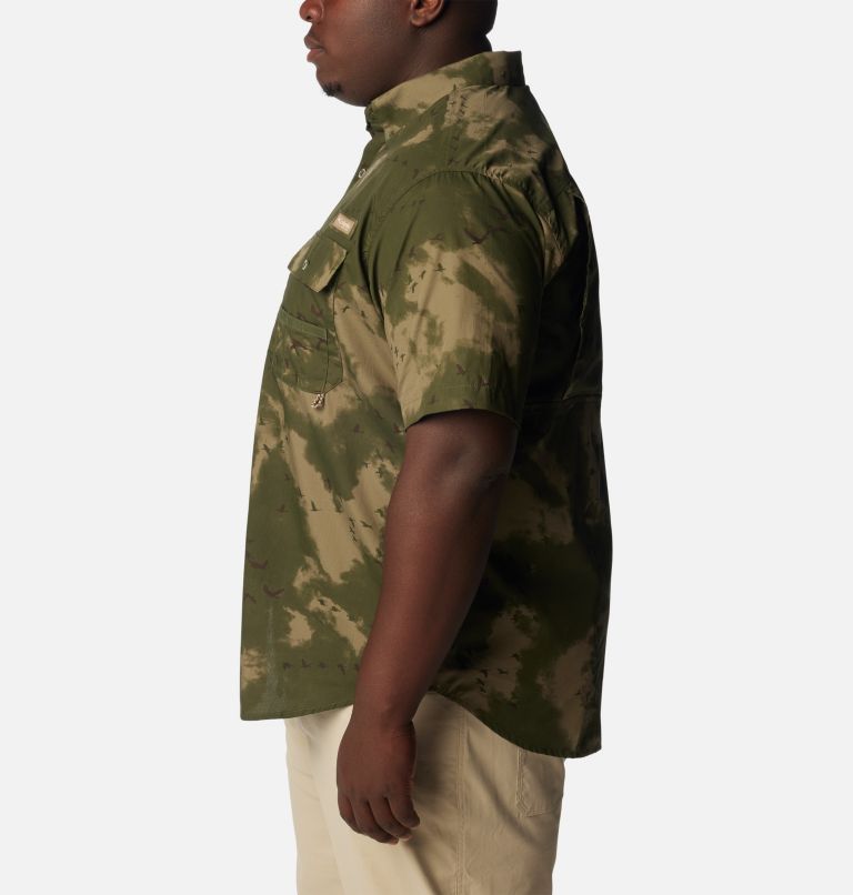 Men's PHG Super Sharptail Short Sleeve Shirt - Big, Color: Surplus Green Migration Print, image 3