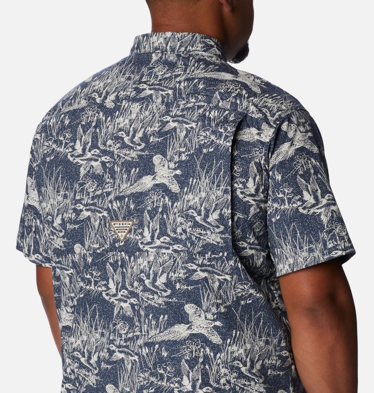 Thumbnail: Men's PHG Super Sharptail Short Sleeve Shirt - Big, Color: Zinc Flyin High Print, image 5