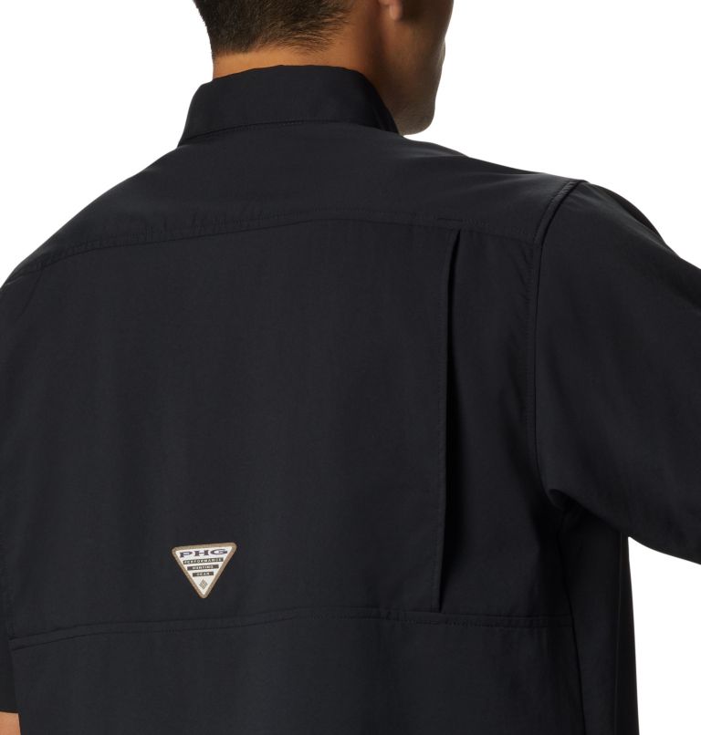 Men's PHG Bucktail Short Sleeve Woven Shirt, Color: Black, RT Edge, image 3