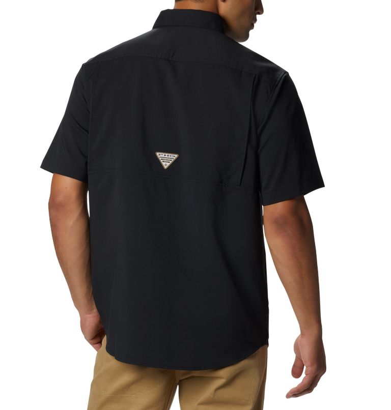 Men's PHG Bucktail Short Sleeve Woven Shirt, Color: Black, RT Edge, image 2