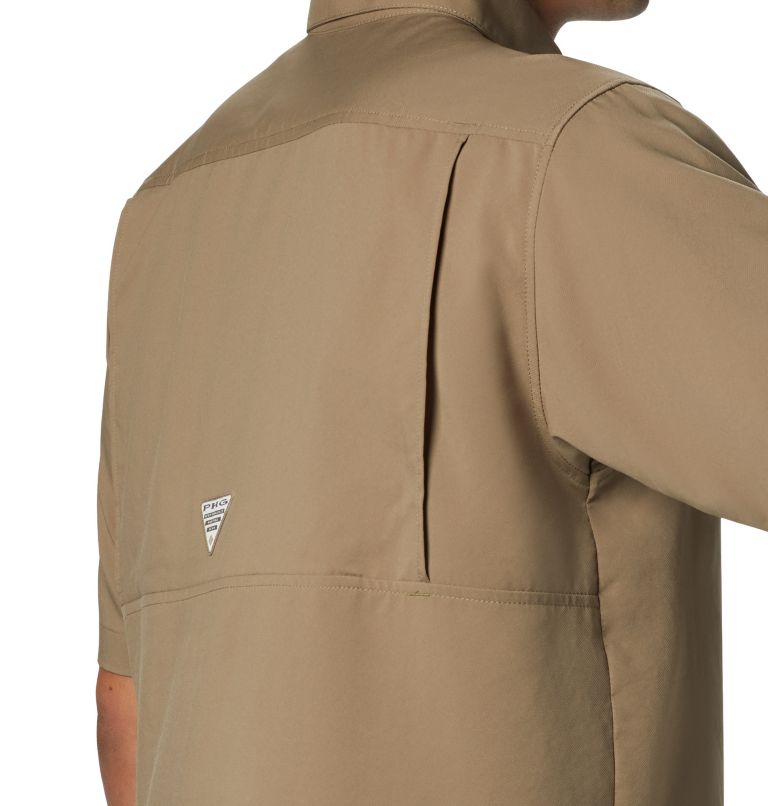 Men's PHG Bucktail Short Sleeve Woven Shirt, Color: Flax, RT Edge, image 4