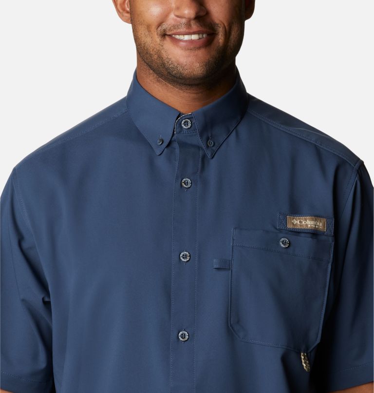Men's PHG Bucktail Short Sleeve Woven Shirt, Color: Zinc, RT Edge, image 4