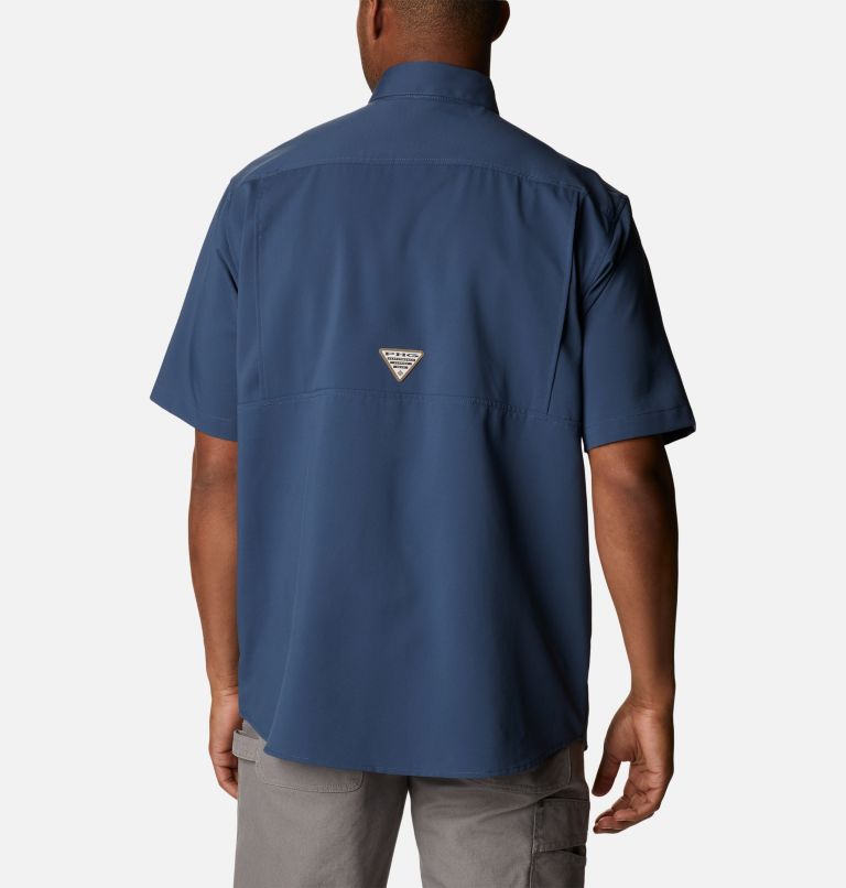Thumbnail: Men's PHG Bucktail Short Sleeve Woven Shirt, Color: Zinc, RT Edge, image 2