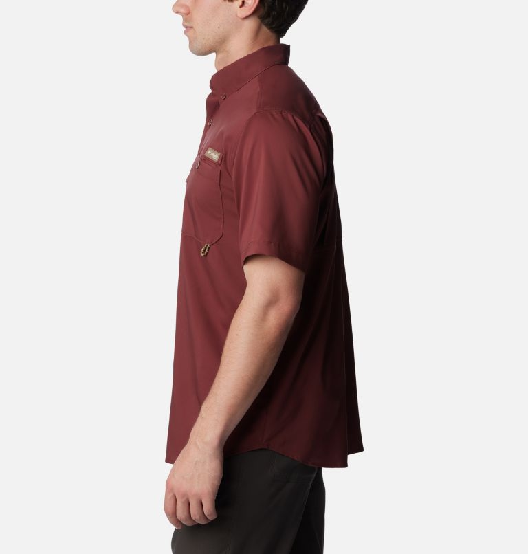 Men's PHG Bucktail Short Sleeve Woven Shirt, Color: Red Rocks, RT Edge, image 3