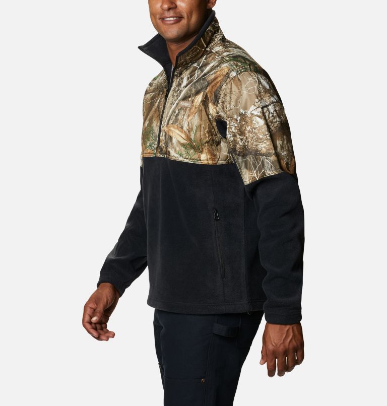 Men’s PHG Fleece Overlay 1/4 Zip Pullover, Color: Black, RT Edge, image 3