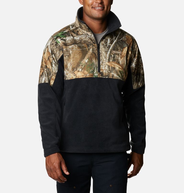 Men’s PHG Fleece Overlay 1/4 Zip Pullover, Color: Black, RT Edge, image 1