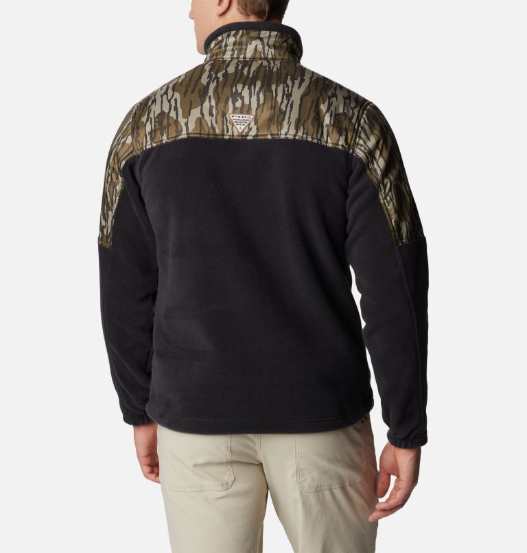 Thumbnail: Men’s PHG Fleece Overlay 1/4 Zip Pullover, Color: Black, MO Bottomland, image 2