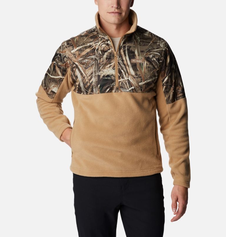 Men’s PHG Fleece Overlay 1/4 Zip Pullover, Color: Sahara, RT Max5, image 1