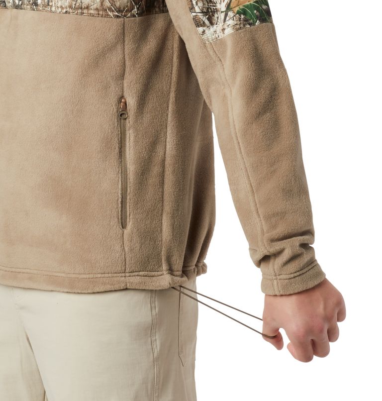 Men’s PHG Fleece Overlay 1/4 Zip Pullover, Color: Flax, RT Edge, image 3
