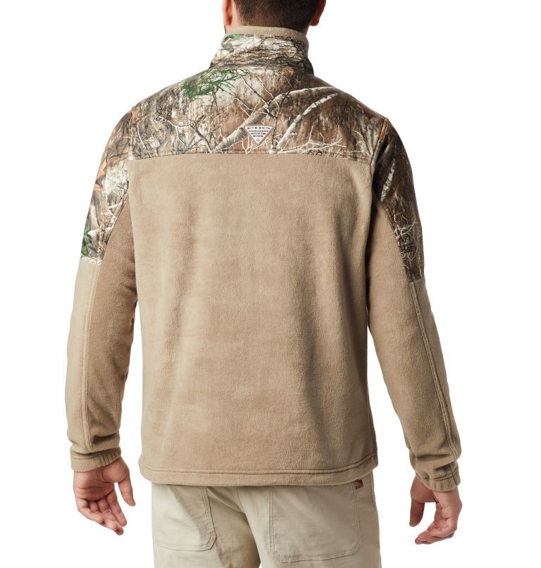 Men’s PHG Fleece Overlay 1/4 Zip Pullover, Color: Flax, RT Edge, image 2