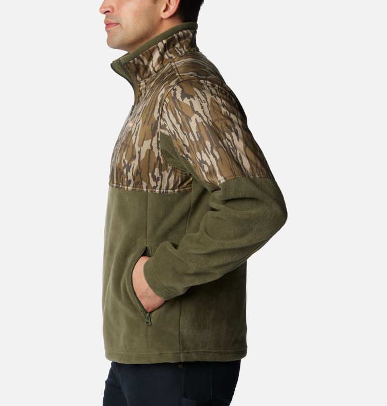 Men’s PHG Fleece Overlay 1/4 Zip Pullover, Color: Surplus Green, MO Bottomland, image 3