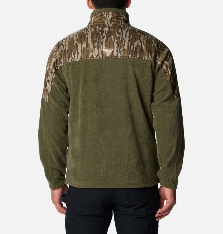 Thumbnail: Men’s PHG Fleece Overlay 1/4 Zip Pullover, Color: Surplus Green, MO Bottomland, image 2