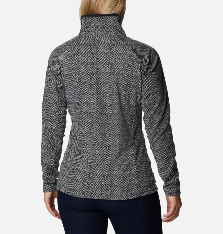 Women’s Glacial IV Print Half Zip Pullover, Color: Black Herringbone Print, image 2