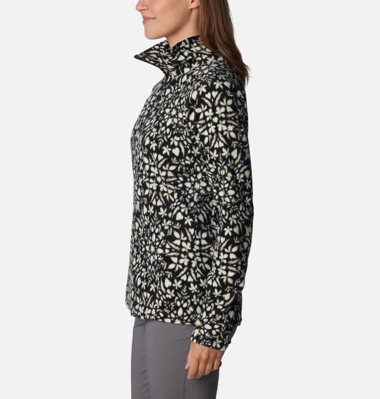 Women’s Glacial IV Print Half Zip Pullover, Color: Black Polarize, image 3