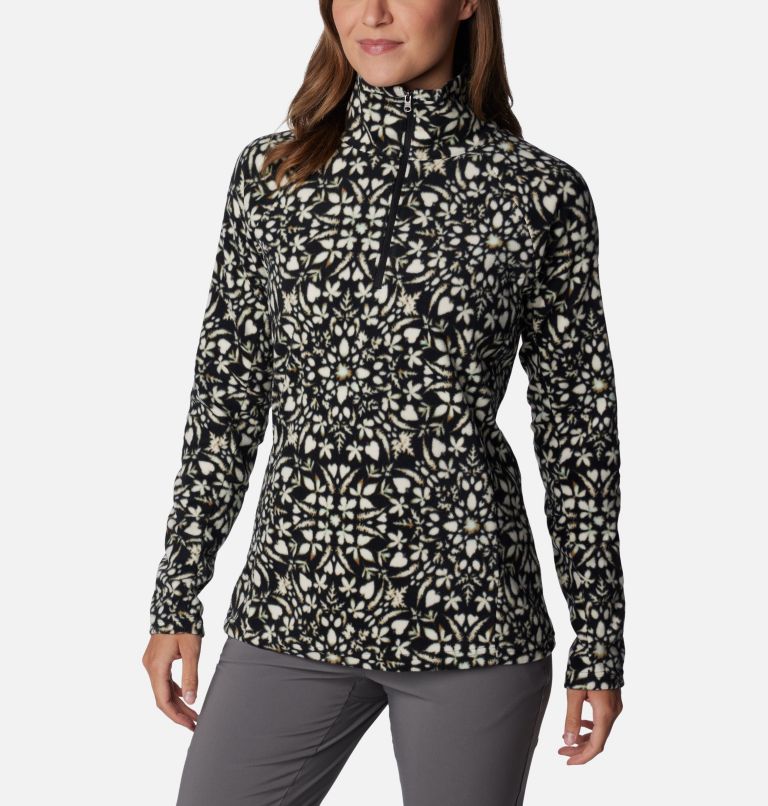 Women’s Glacial IV Print Half Zip Pullover, Color: Black Polarize, image 5