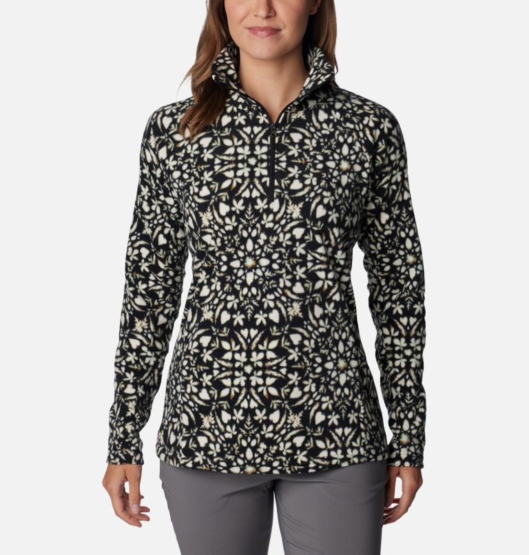 Columbia Women's Glacial IV Print 1/2 Zip - Black Polarize - XL