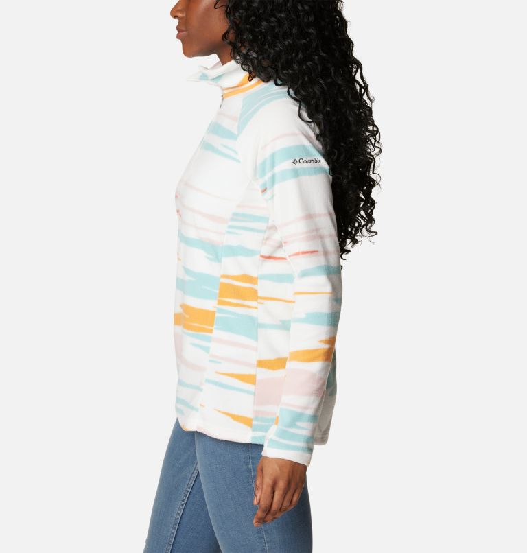 Thumbnail: Women’s Glacial IV Print Half Zip Pullover, Color: Sea Salt Skyscape, image 3