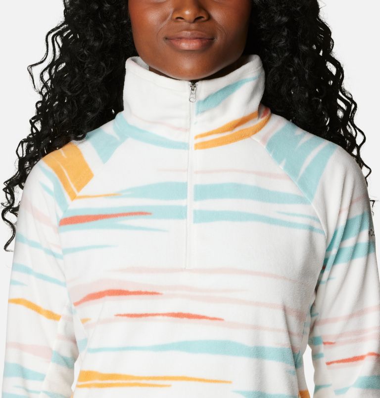 Thumbnail: Women’s Glacial IV Print Half Zip Pullover, Color: Sea Salt Skyscape, image 4
