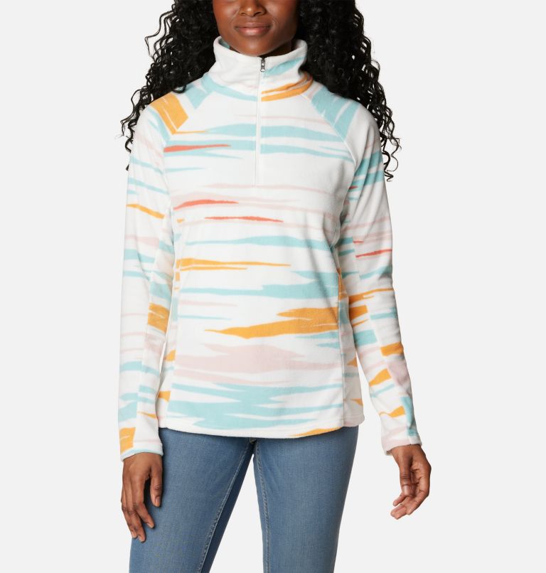 Thumbnail: Women’s Glacial IV Print Half Zip Pullover, Color: Sea Salt Skyscape, image 5