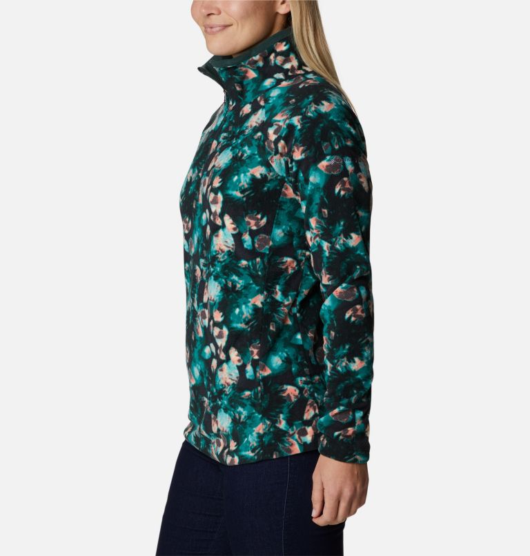 Thumbnail: Women’s Glacial IV Print Half Zip Pullover, Color: Spruce Solarized Print, image 3