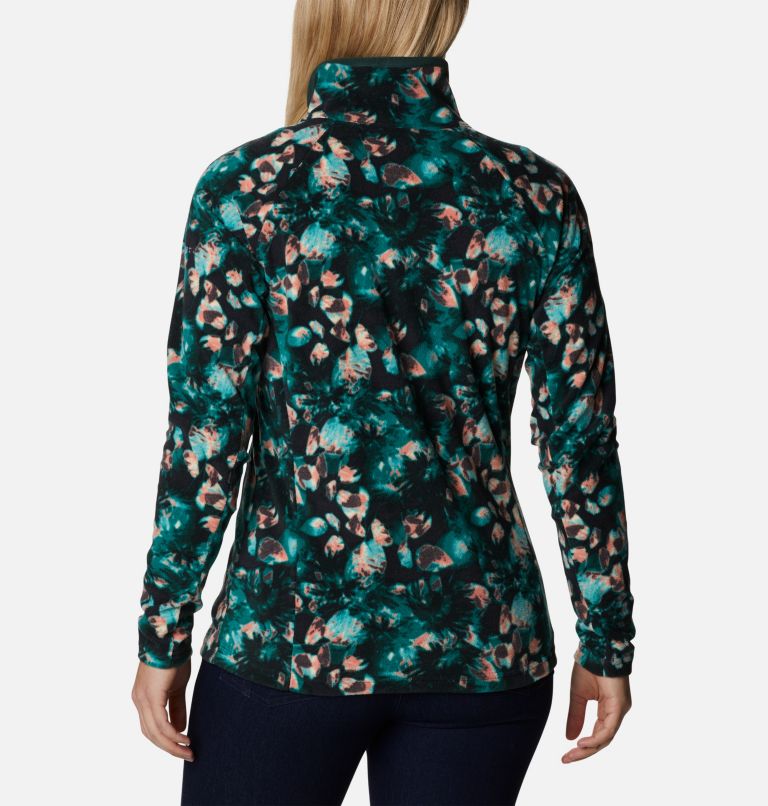 Thumbnail: Women’s Glacial IV Print Half Zip Pullover, Color: Spruce Solarized Print, image 2
