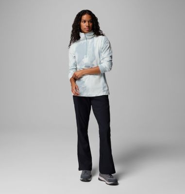 Polaire Demi-Zip à Imprimé Glacial IV Femme, Color: Crushed Blue Snowflight Tonal, image 2