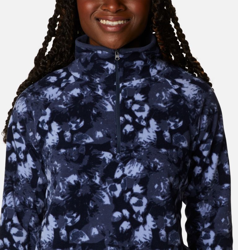 Women’s Glacial IV Print Half Zip Pullover, Color: Nocturnal Solarized Print, image 4