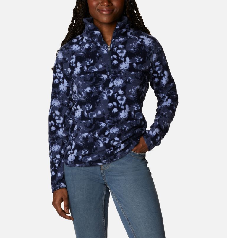 Thumbnail: Women’s Glacial IV Print Half Zip Pullover, Color: Nocturnal Solarized Print, image 5