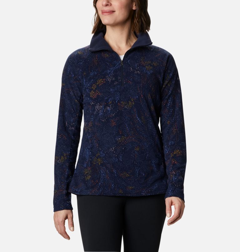 Glacial IV Print 1/2 Zip | 472 | L, Color: Dark Nocturnal Dotty Floral, image 1