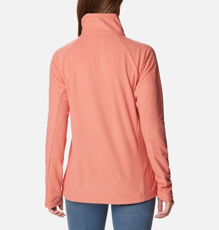 Thumbnail: Women's Glacial IV 1/2 Zip - Patterned Print , Color: Faded Peach Quilt Pattern, image 2