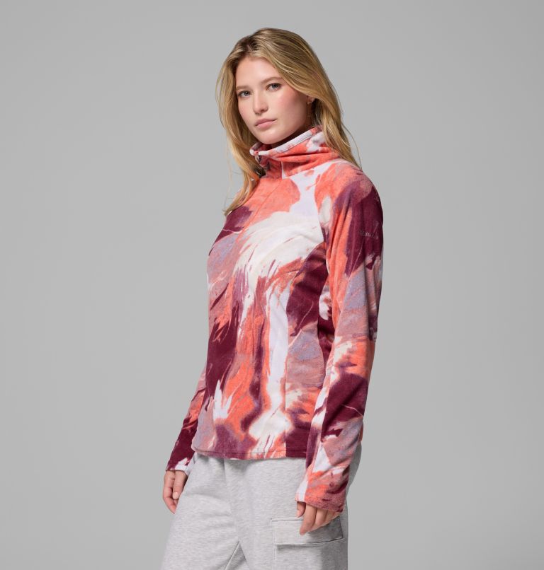 Women’s Glacial IV Print Half Zip Pullover, Color: Zing Snowflight, image 4