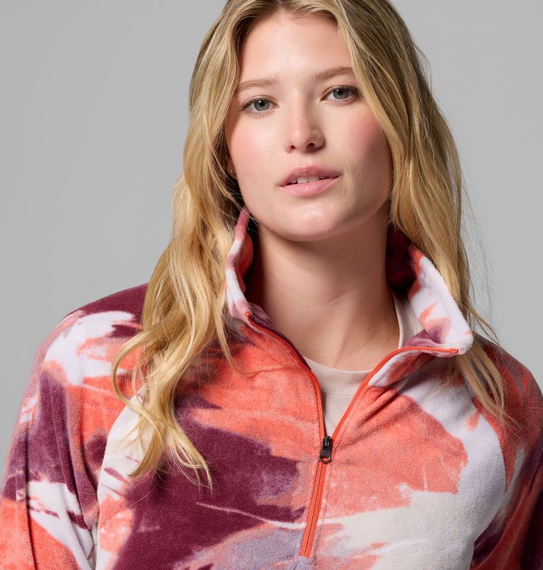 Women’s Glacial IV Print Half Zip Pullover, Color: Zing Snowflight, image 5