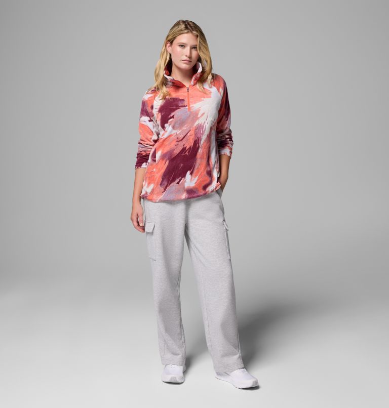 Women’s Glacial IV Print Half Zip Pullover, Color: Zing Snowflight, image 2