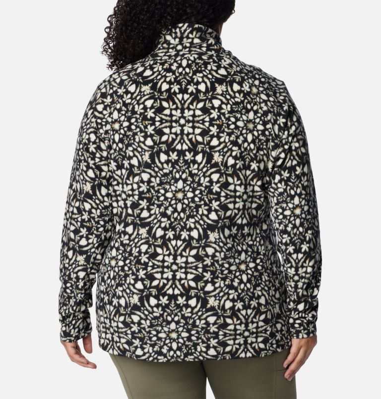 Thumbnail: Women’s Glacial IV Print Half Zip Pullover - Plus Size, Color: Black Polarize, image 2