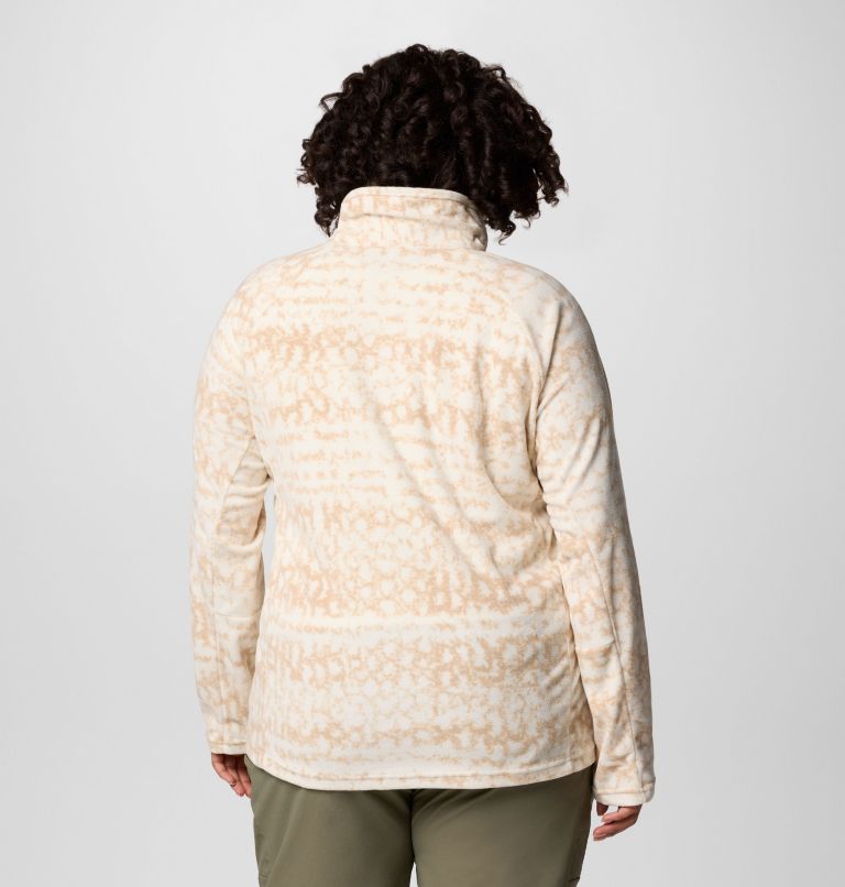Women's Glacial IV Print Half Zip Pullover - Plus Size, Color: Chalk Stippled Stripe, image 2