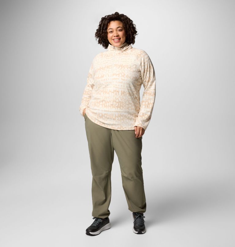 Women's Glacial IV Print Half Zip Pullover - Plus Size, Color: Chalk Stippled Stripe, image 5