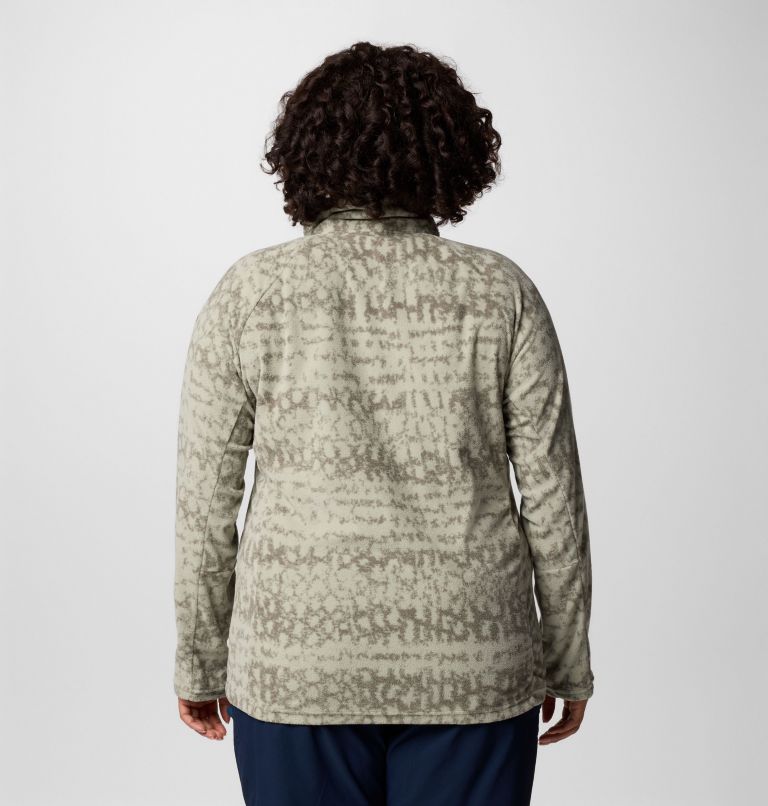 Women's Glacial IV Print Half Zip Pullover - Plus Size, Color: Safari Stippled Stripe, image 2