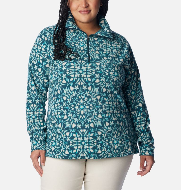 Women’s Glacial IV Print Half Zip Pullover - Plus Size, Color: Night Wave Polarize, image 1