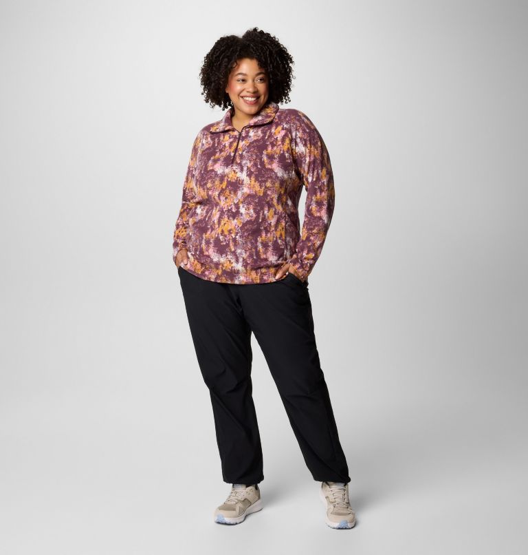 Women s Glacial IV Print Half Zip Pullover Plus Size