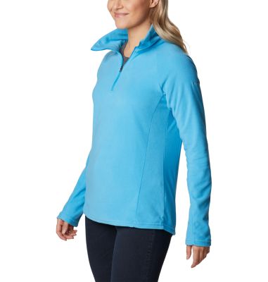 Columbia Glacial IV Polaire Femme 1/2 Zip - Micro-polaire Légère - Tissu Extensible - Pour Randonnée, Sport, Quotidien - Rouge Alpenglow - 7