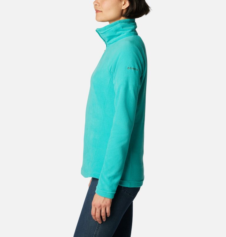 Women’s Glacial IV Half Zip Fleece, Color: Bright Aqua, image 3
