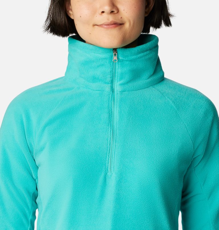 Women’s Glacial IV Half Zip Fleece, Color: Bright Aqua, image 4