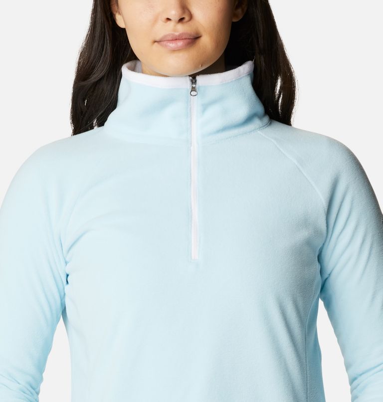 Thumbnail: Women’s Glacial IV Half Zip Fleece, Color: Spring Blue, White, image 4