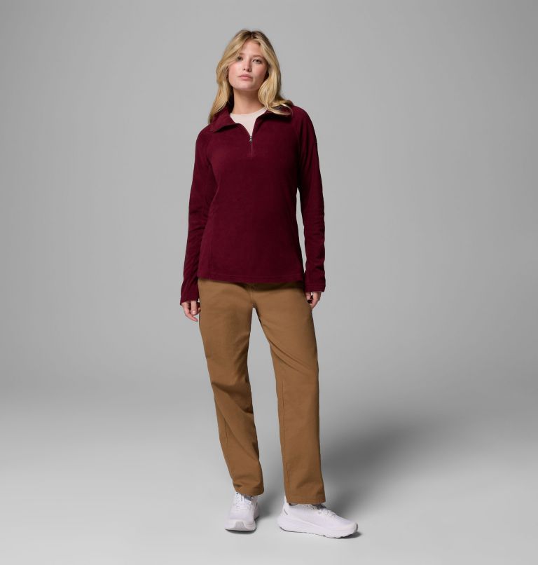 Women's Glacial IV Half Zip Fleece, Color: Rich Wine, image 2