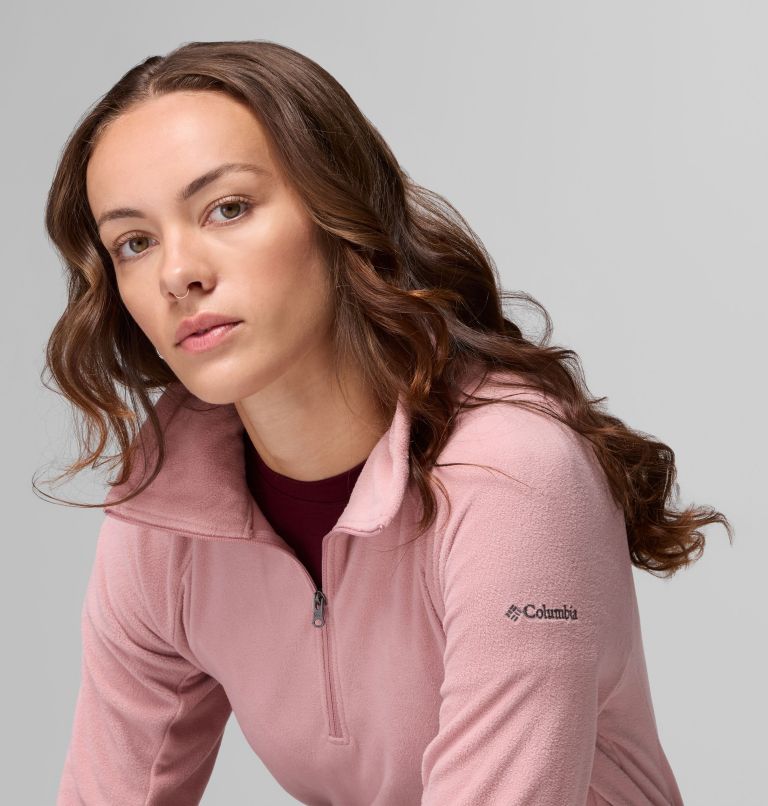 Women's Glacial IV Half Zip Fleece, Color: Eraser Pink, image 5
