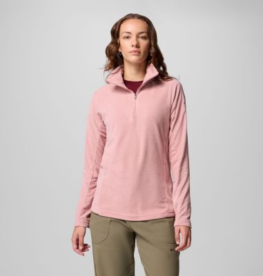 Forro polar con media cremallera Glacial IV para mujer, Color: Eraser Pink, image 1