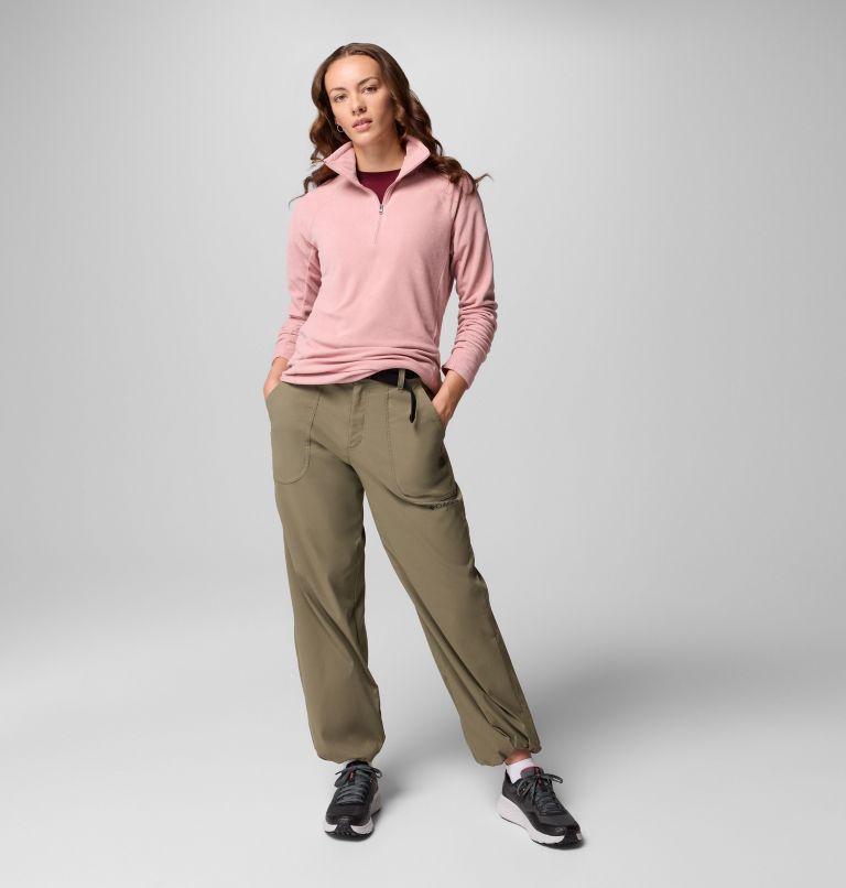Women's Glacial IV Half Zip Fleece, Color: Eraser Pink, image 2