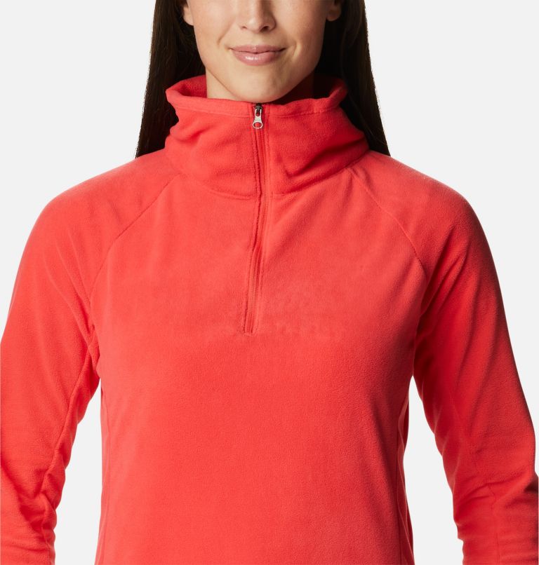 Thumbnail: Women’s Glacial IV Half Zip Fleece, Color: Red Hibiscus, image 4