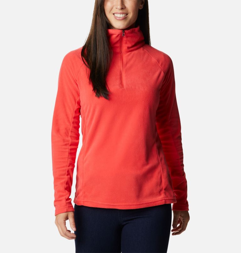 Women’s Glacial IV Half Zip Fleece, Color: Red Hibiscus, image 1