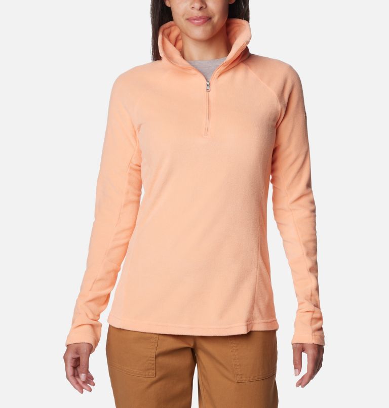 Women’s Glacial IV Half Zip Fleece, Color: Apricot Fizz, image 1